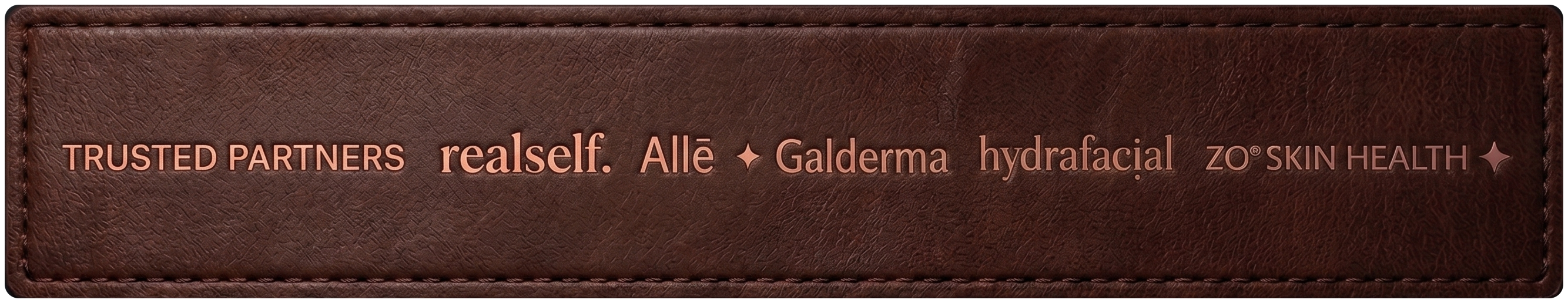 Trusted partners: RealSelf, Allē, Galderma, HydraFacial, ZO Skin Health
